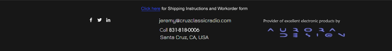 Cruz classic radio - Contact Us